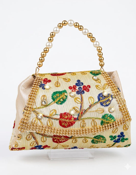 Floral Polished Potli Bags