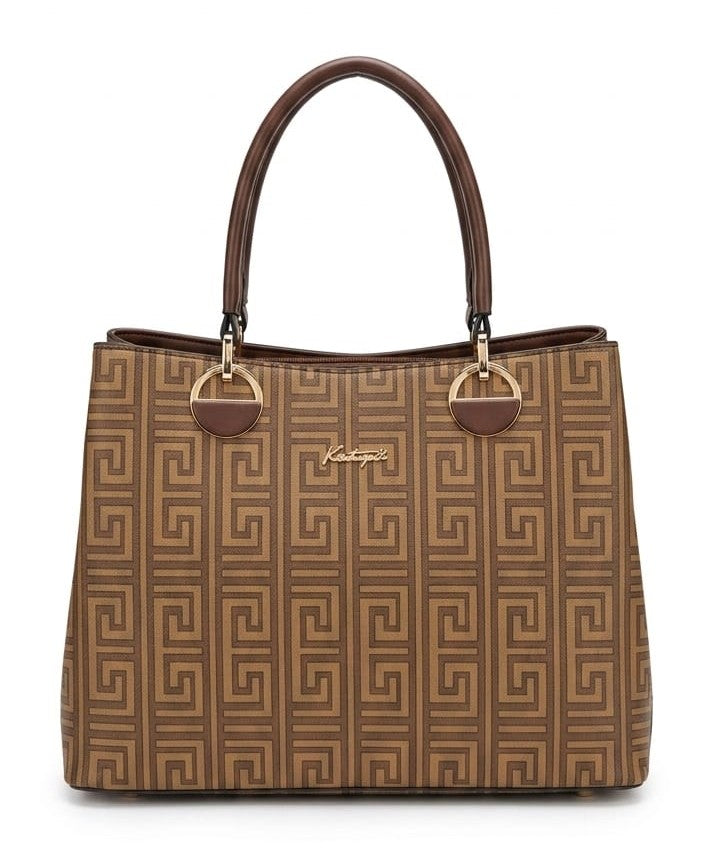 Evara Signature Satchel Multi Compartment Handbag