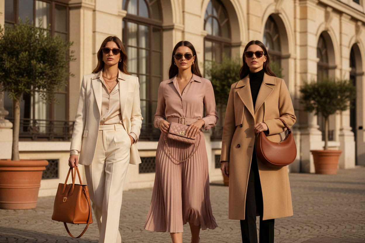 Elegant Ladies with Purses